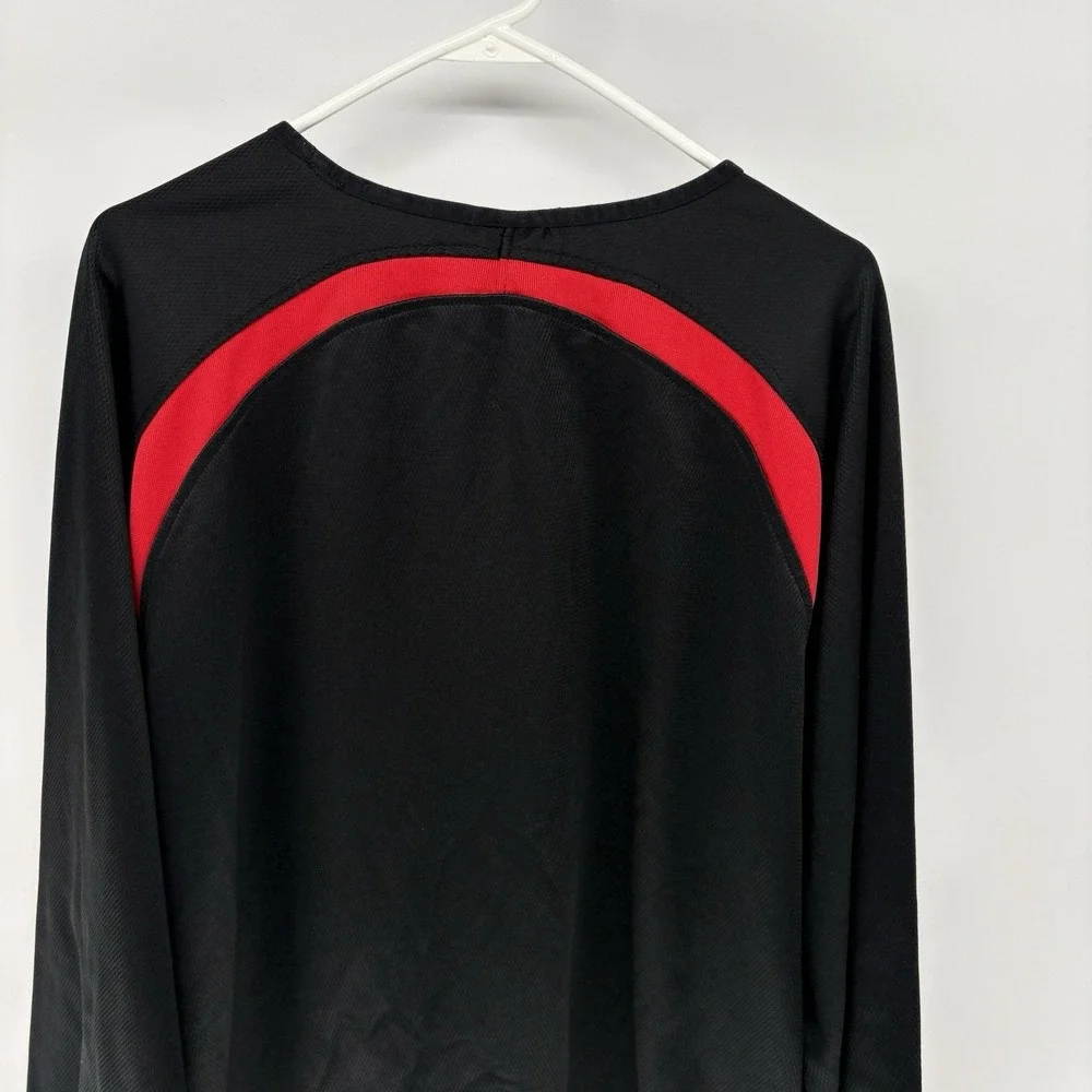 Vintage 90s Rawlings Black and Red Warm Up Jersey Performance Baseball Men XXL